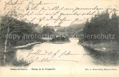 AK / Ansichtskarte Habay la Neuve Etang de la Trapperie Habay la Neuve