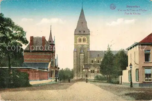 AK / Ansichtskarte Beverloo Vue sur la Poste et lEglise  Beverloo