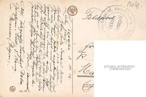 AK / Ansichtskarte Beverloo Vue sur la Poste et lEglise  Beverloo