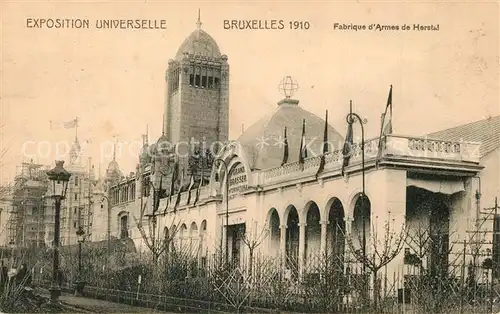 AK / Ansichtskarte Bruxelles_Bruessel Exposition Universelle 1910 Fabrique dArmes de Herstal Bruxelles_Bruessel
