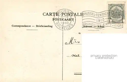AK / Ansichtskarte Bruxelles_Bruessel Incendie dans l Exposition Universelle 1910 Vue de la facade laterale  Bruxelles_Bruessel