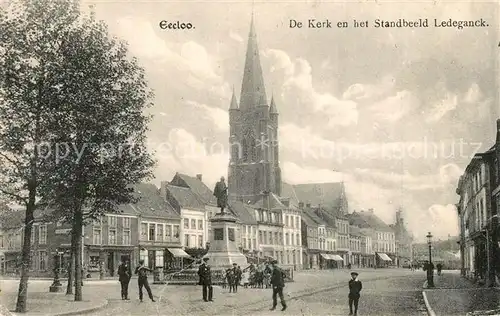 AK / Ansichtskarte Eecloo De Kerk en het Standbeeld Ledeganck Eecloo