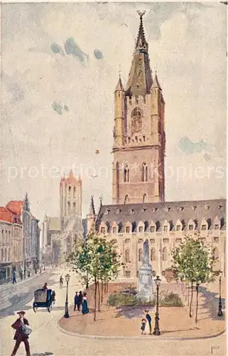 AK / Ansichtskarte Gand_Belgien Le Beffroi et la Halle aux Draps Gand Belgien