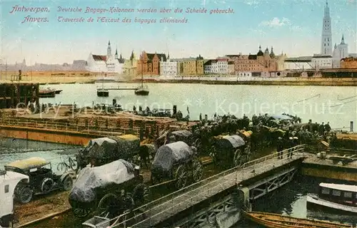 AK / Ansichtskarte Anvers_Antwerpen Traversee de lEscout des bagages allemands Anvers Antwerpen