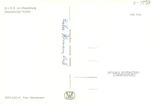 AK / Ansichtskarte Burg_Magdeburg Magdeburger Strasse Burg Magdeburg