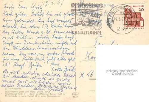 AK / Ansichtskarte Rendsburg Strassentunnel unter dem Nord Ostsee Kanal Rendsburg