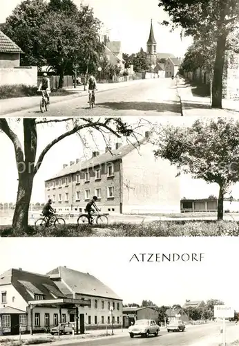 AK / Ansichtskarte Atzendorf Athenslebener Chaussee Magdeburg Leipziger Strasse Atzendorf