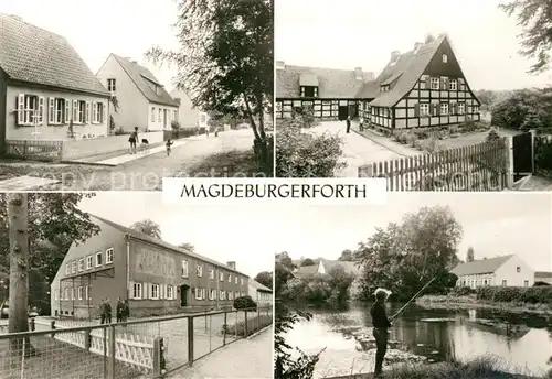 AK / Ansichtskarte Magdeburgerforth Siedlung Oberf?rsterei Betriebsberufsschule f?r Forstarbeit Magdeburgerforth