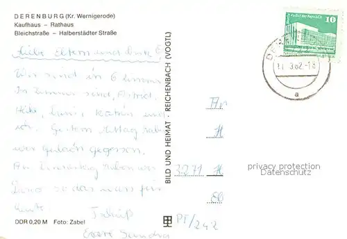 AK / Ansichtskarte Derenburg Kaufhaus Rathaus Bleichstrasse Halberst?dter Strasse Derenburg