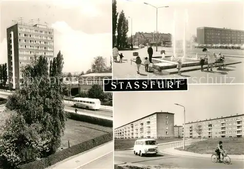 AK / Ansichtskarte Stassfurt Hochhaus der Fernsehger?tewerke L?derburger Strasse Stassfurt