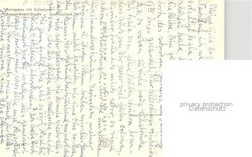 AK / Ansichtskarte Stassfurt Turmgasse mit Eulenturm August Bebel Strasse Strandsolbad Stassfurt