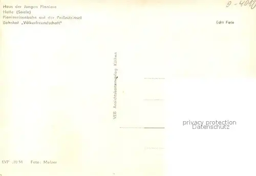 AK / Ansichtskarte Halle_Saale Haus der Jungen Pioniere Pei?nitzinsel Halle_Saale