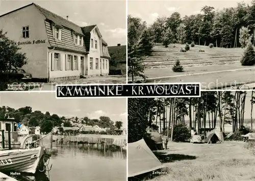 AK / Ansichtskarte Kamminke Restaurant Haftblick Hafen Camping Kamminke