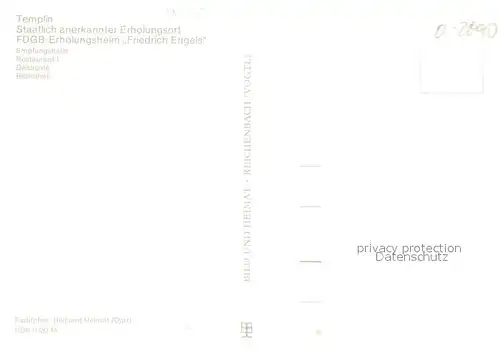 AK / Ansichtskarte Templin Erholungsheim Friedrich Engels Templin