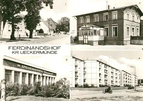 AK / Ansichtskarte Ferdinandshof Bahnhofsstrasse Bahnhofshotel Restaurant Wiesenperle  Ferdinandshof