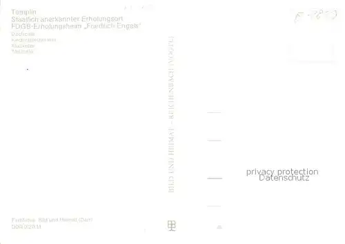 AK / Ansichtskarte Templin Erholungsheim Friedrich Engels Templin