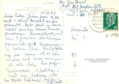 AK / Ansichtskarte Templin Erholungsheim Aufbau Haus 2 Templin