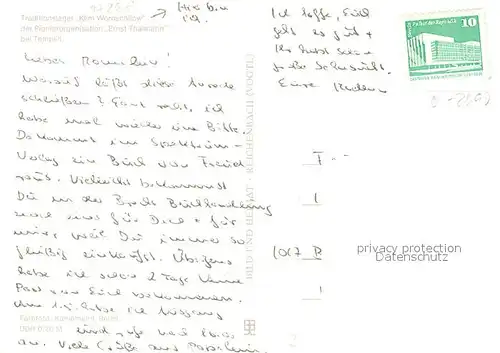 AK / Ansichtskarte Templin Pionierlager Ernst Th?lmann Klim Woroschilow Templin