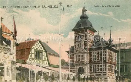 AK / Ansichtskarte Exposition_Universelle_Bruxelles_1910 Pavillon de la Ville de Liege  
