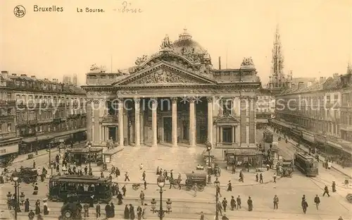 AK / Ansichtskarte Strassenbahn Bruxelles Bourse  