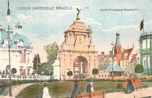 AK / Ansichtskarte Exposition_Universelle_Bruxelles_1910 Entree Principale de Bruxelles Kermesse  