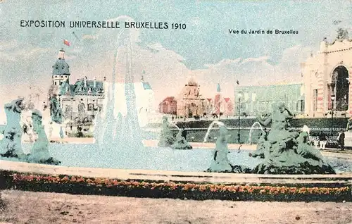 AK / Ansichtskarte Exposition_Universelle_Bruxelles_1910 Jardin de Bruxelles  