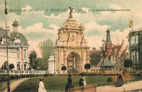 AK / Ansichtskarte Exposition_Universelle_Bruxelles_1910 Entree Principale de Bruxelles Kermesse  