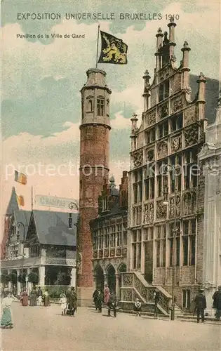 AK / Ansichtskarte Exposition_Universelle_Bruxelles_1910 Pavillon de la Ville de Gand  