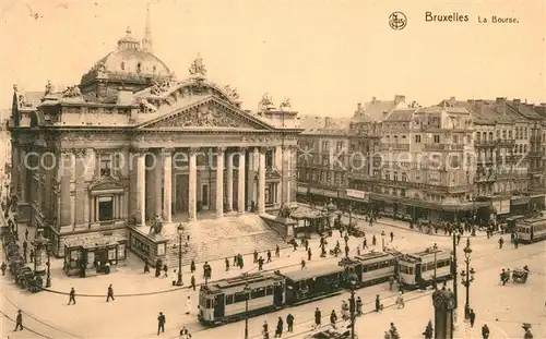 AK / Ansichtskarte Strassenbahn Bruxelles Bourse  