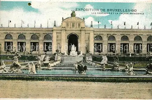 AK / Ansichtskarte Exposition_Universelle_Bruxelles_1910 Cascades Facade Principale  