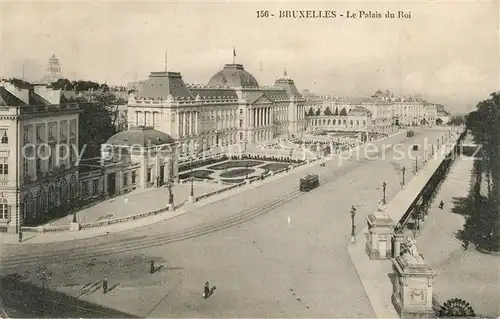 AK / Ansichtskarte Strassenbahn Bruxelles Palais du Roi  