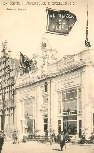 AK / Ansichtskarte Exposition_Universelle_Bruxelles_1910 Maison du Peuple 
