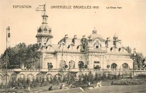 AK / Ansichtskarte Exposition_Universelle_Bruxelles_1910 Chien Vert  