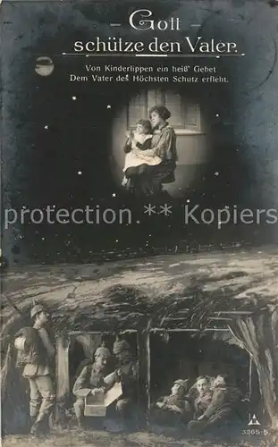 AK / Ansichtskarte Militaria_Poesie Gott sch?tze den Vater Foto PH Nr. 3265 5 Militaria Poesie
