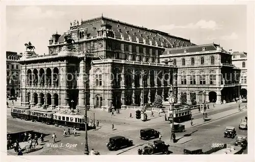 AK / Ansichtskarte Strassenbahn Wien Oper  