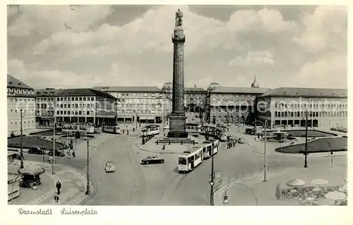 AK / Ansichtskarte Strassenbahn Darmstadt Luisenplatz 