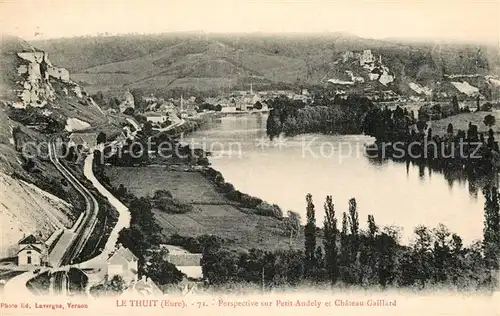 AK / Ansichtskarte Le_Thuit Perspective sur Petit Andely et Chateau Gaillard Le_Thuit