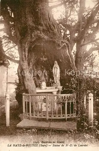 AK / Ansichtskarte La_Haye de Routot Statue de Notre Dame de Lourdes La_Haye de Routot