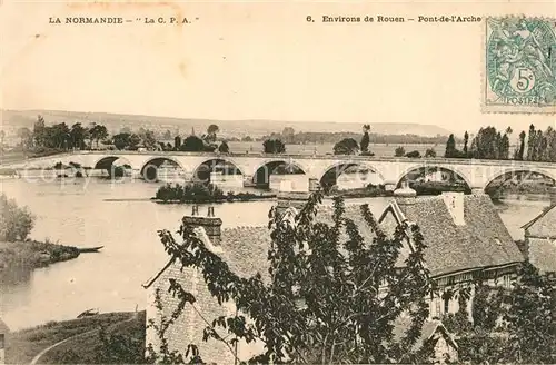 AK / Ansichtskarte Pont de l_Arche Panorama vue sur la Seine Pont de l Arche