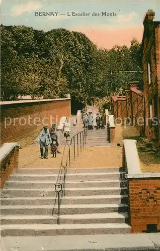 AK / Ansichtskarte Bernay Escalier des Monts Bernay