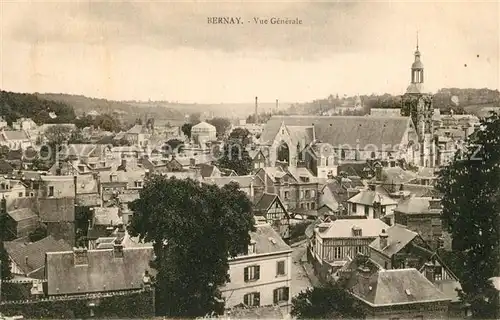 AK / Ansichtskarte Bernay Vue generale Eglise Bernay