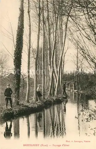 AK / Ansichtskarte Breuilpont Paysage d hiver Breuilpont