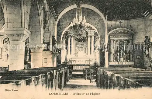 AK / Ansichtskarte Cormeilles_Eure Interieur de l Eglise Cormeilles_Eure