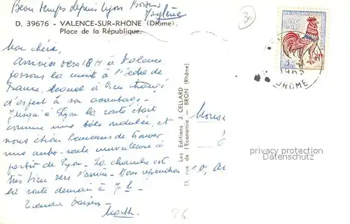 AK / Ansichtskarte Valence_Drome Place de la Republique Valence_Drome