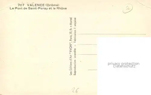 AK / Ansichtskarte Valence_Drome Pont de Saint Peray et le Rhone Valence_Drome