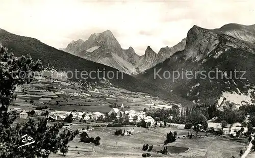 AK / Ansichtskarte Lus la Croix Haute Vue panoramique crete des Aiguilles et Chamousset Alpes Lus la Croix Haute