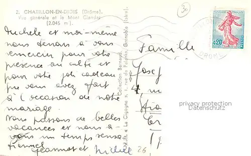 AK / Ansichtskarte Chatillon en Diois Vue generale et Mont Clandaz Chatillon en Diois