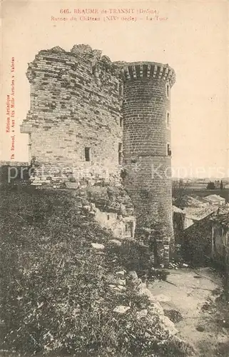 AK / Ansichtskarte Beaume_de_Transit Ruines du Chateau XIVe siecle la Tour 