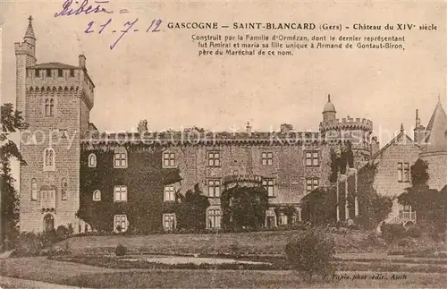 AK / Ansichtskarte Saint Blancard Gascogne Chateau  Saint Blancard