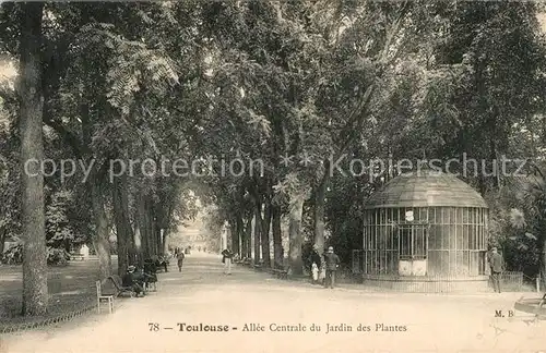 AK / Ansichtskarte Toulouse_Haute Garonne All?e Centrale du Jardin des Plantes Toulouse Haute Garonne